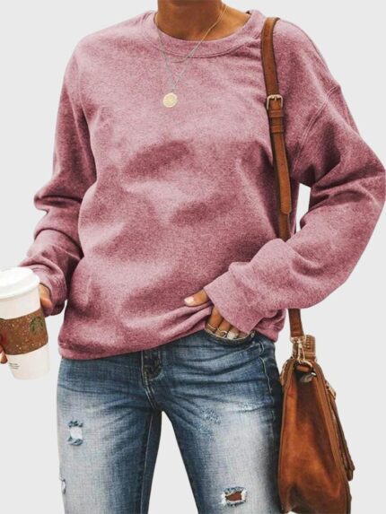 Round Neck Long Sleeve Blank Sweatshirt