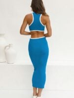 Wholesale Round neck cutout open back sexy dress