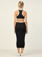 Wholesale Round neck cutout open back sexy dress