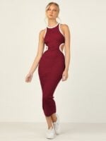 Wholesale Round neck cutout open back sexy dress