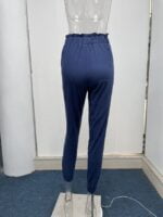 Wholesale Ruffled Elastic Waist High Waist Lounge Pants