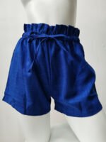 Wholesale Ruffled high-waisted lace-up shorts