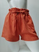 Wholesale Ruffled high-waisted lace-up shorts