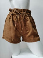 Wholesale Ruffled high-waisted lace-up shorts