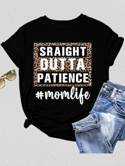 STRAIGHT OUTTA Print Short Sleeve T-Shirt