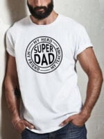 SUPER DAD Print Short Sleeve T-Shirt