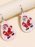 Santa water drop sequin earrings