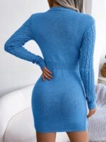 Sexy Hollow Twist Sweater Dress