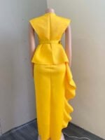 Wholesale Sexy V-Neck Irregular Dress with Belt