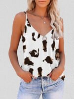 Wholesale Sexy V-Neck Leopard Print Tank Top