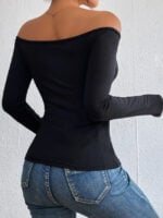 Sexy off-the-shoulder Long Sleeve T-shirt