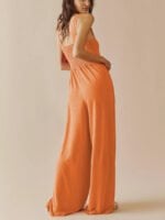 Sexy sleeveless tube top jumpsuit