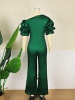 Wholesale Sexy sloping shoulder pile sleeve jumpsuit