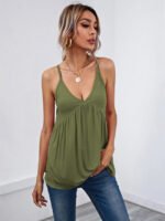 Simple V-neck sleeveless vest