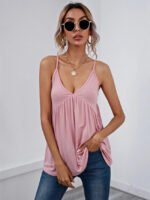 Simple V-neck sleeveless vest