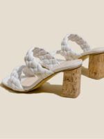 Simple Woven Block Heel Sandals