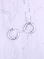 Simple plain small thick round earrings