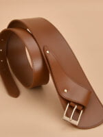 Simple temperament leather belt