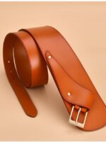 Simple temperament leather belt