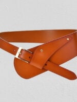 Simple temperament leather belt