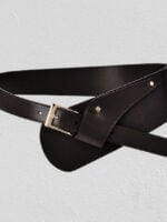 Simple temperament leather belt