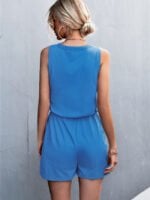 Sleeveless Button Casual Jumpsuit