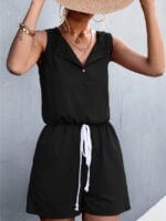 Sleeveless Button Casual Jumpsuit