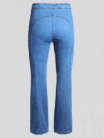 Slim Line Button Micro-Flare Jeans