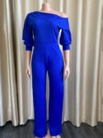 Wholesale Sloping Shoulder Puff Sleeve Jumpsuit