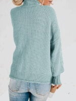 Solid Cable Knitted Pullover Sweater