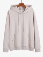 Solid Color Drawstring Blank Hoodie