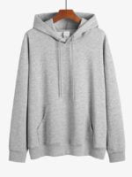 Solid Color Drawstring Blank Hoodie