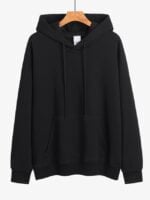 Solid Color Drawstring Blank Hoodie