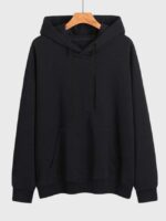 Solid Color Drawstring Blank Hoodie