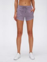 Wholesale Solid Color Drawstring Yoga Short