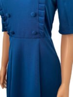 Solid Color Pleated Doll Collar Dress