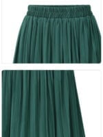 Solid Color Pleated Loose Chiffon Pants