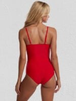 Wholesale Solid Mesh Panel One-Piece Swimsuit