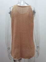 Solid color sleeveless knitted vest