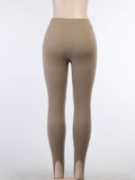 Solid color tight-fitting foot leggings