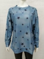 Star Printed Long Sleeve Top