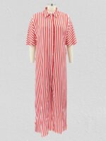 Striped-Lapel-Long-Shirt-Dress-5