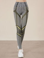 Wholesale Striped Panel High-Rise Yoga Pants