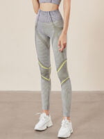 Wholesale Striped Panel High-Rise Yoga Pants