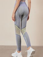 Wholesale Striped Panel High-Rise Yoga Pants