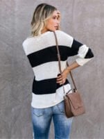 Striped Pullover Knitted Sweater