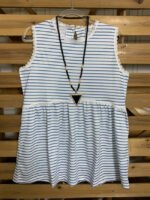 Striped print sleeveless tank top