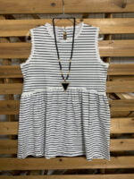 Striped print sleeveless tank top