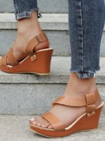 Wholesale Stylish Open Toe Wedge Sandals