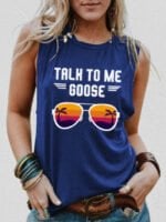 Wholesale TALK TO ME GOOSE Print Tank Top